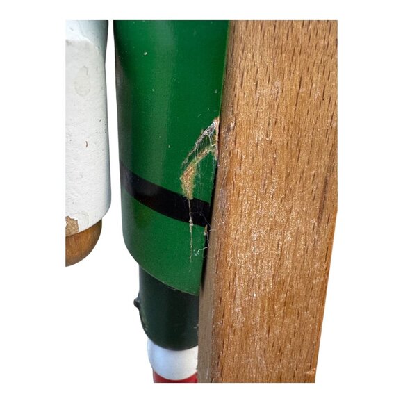 Vtg Steinbach Wooden Bavarian Huntsman Nutcracker W/Green Hat & Gray Beard 15" - Picture 5 of 15